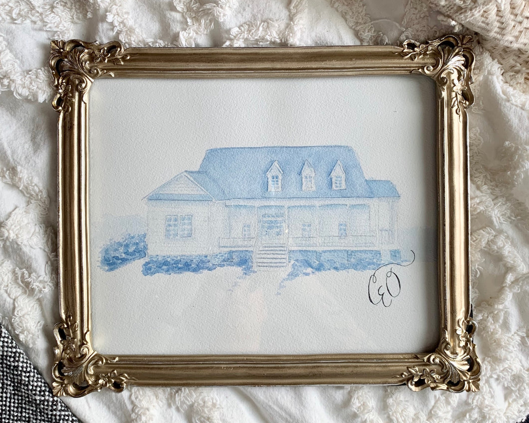 Chinoiserie-Style Custom House Paintings